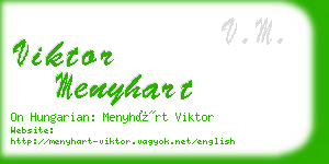 viktor menyhart business card